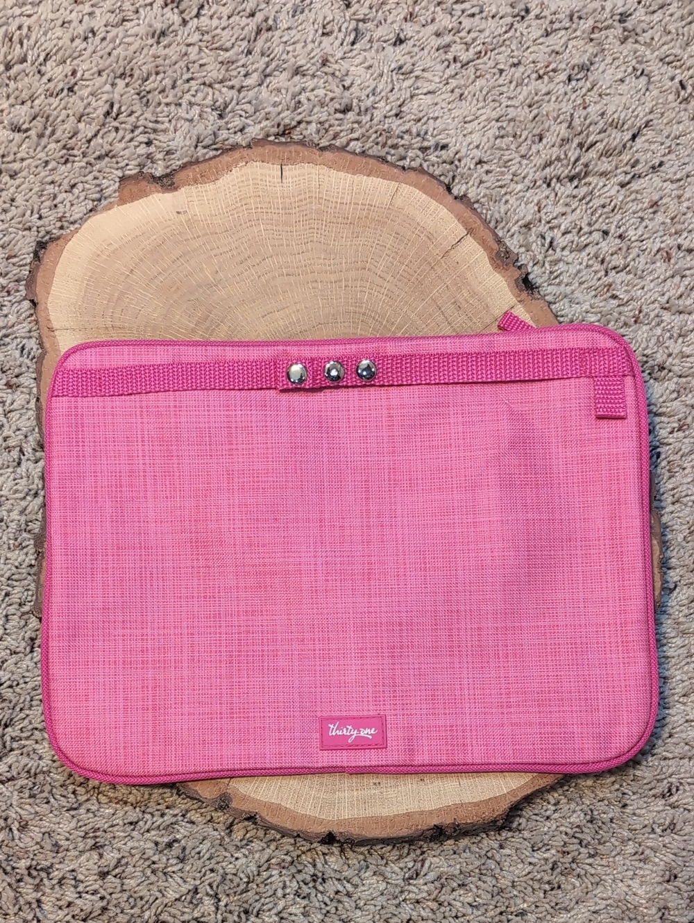 thirty-one Hot Pink Tote Organizer Pouch NWOT